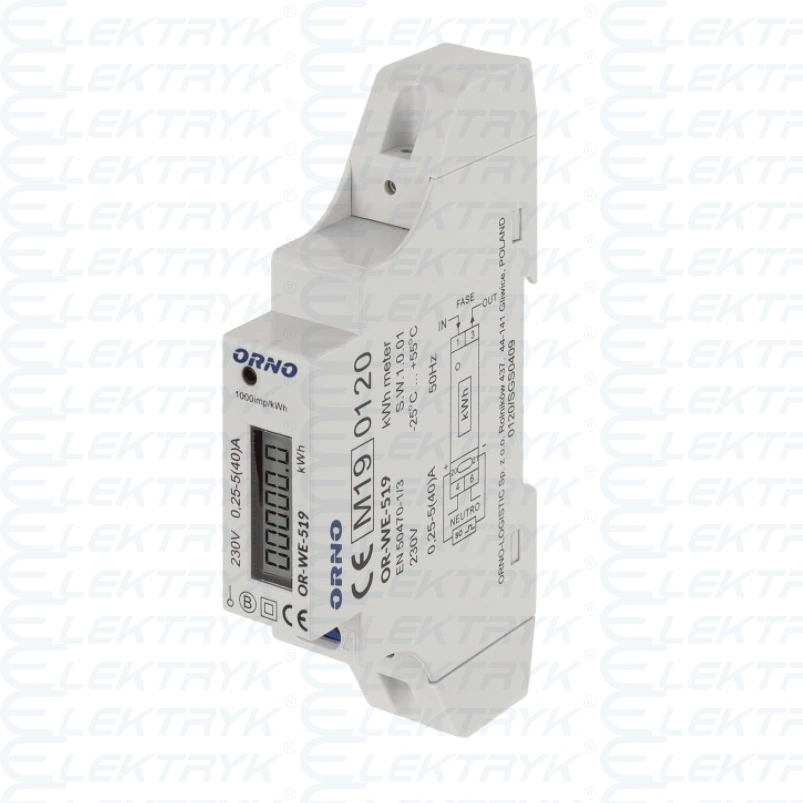 Licznik energii elektrycznej 1-fazowy  40A, MID