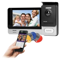Philips WelcomeEye Connect 2, Zestaw wideodomofonowy, bezsłuchawkowy, kolor, LCD 7", dotykowy, menu OSD, WI-FI + APP na telefon, sterowanie bramą, RFI