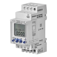 Elektroniczny programator czasowy astronomiczny, 52 programy, 3 języki menu, 1 wyjście przekaźnikowe max.16A/230V, szerokość 2 moduły, DIN TH-35mm
