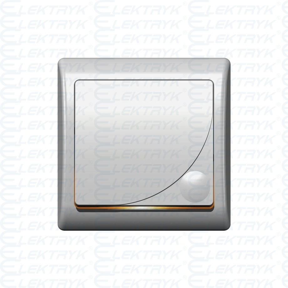ŁP-1FBS/00 Łącznik jednobiegunowy z podświetleniem pomarańczowym EFEKT biel 10AX, 250V, 2200W, IP-20, zaciski bezgwintowe