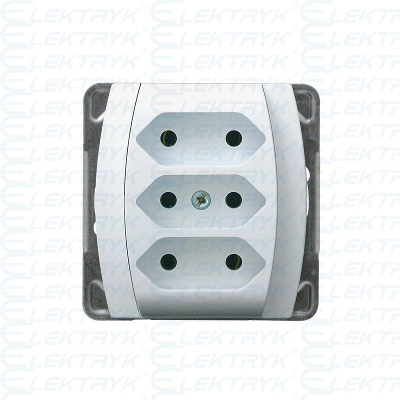 GAZELA GP-3J/m/00 Gniazdo potrójne EURO