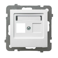 AS Obudowa gniazda pojedynczego typu Keystone prosta Biała GPK-1G/P/00