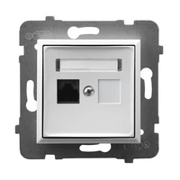 ARIA BIAŁY Gniazdo komputerowe pojedyncze, kat. 5e MMC