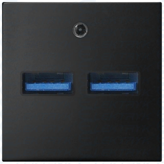 GK-2USB/33 ARIA Ładowarka USB czarny metalik