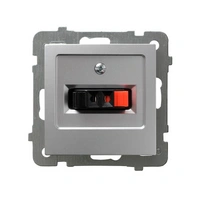 AS Gniazdo głośnikowe pojedyncze Srebro GG-1G/M/18