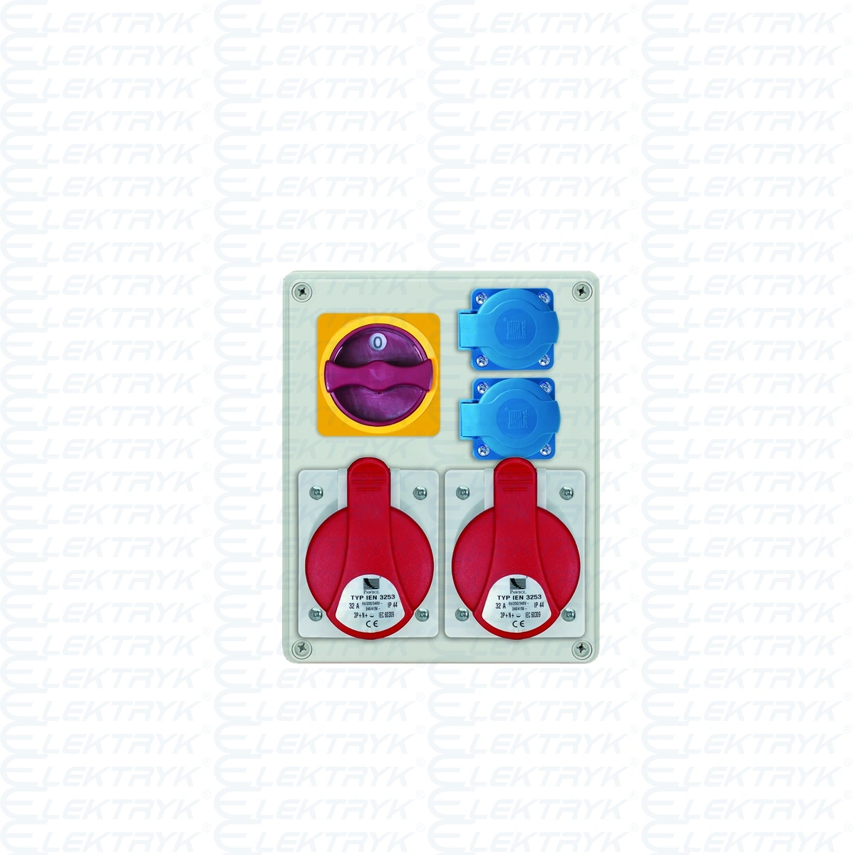 B.1642W Rozdzielnica 2x230V + 2x32A/5 + LOP