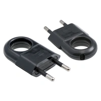 Wtyczka płaska czarna 10A/250V