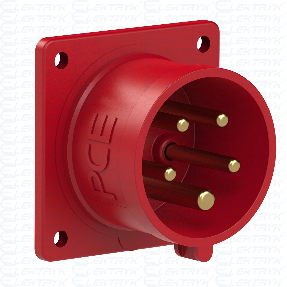 Wtyczka tablicowa 16A 5P 400V czerwona IP44 615-6f7