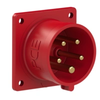 Wtyczka tablicowa 16A 5P 400V czerwona IP44 615-6f7
