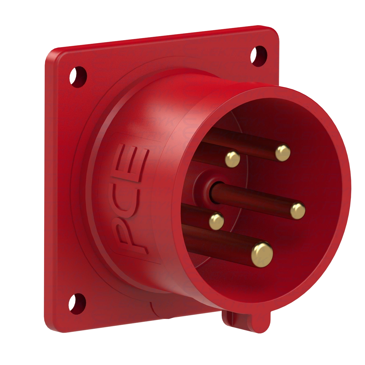 Wtyczka tablicowa 16A 5P 400V czerwona IP44 615-6f7
