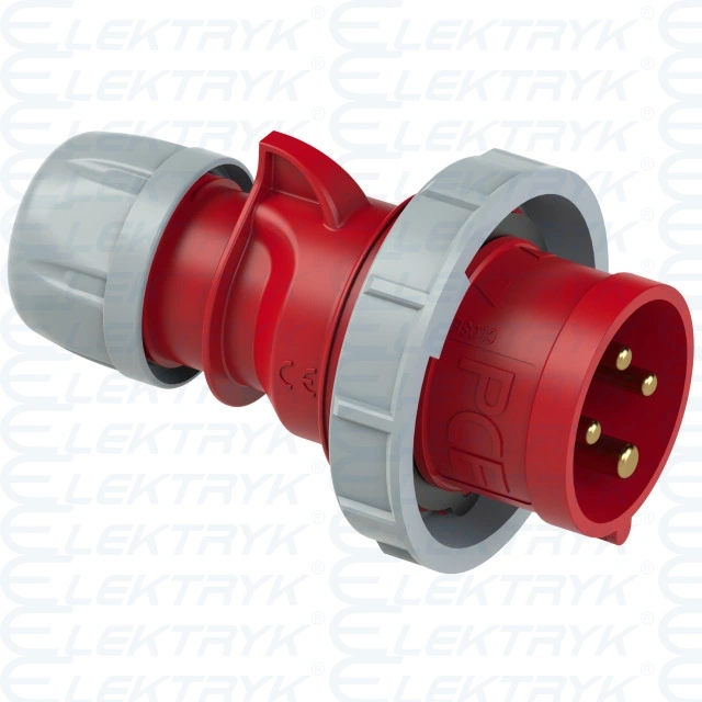 Wtyczka przenośna 32A 4P 400V czerwona IP67 SHARK 0242-6