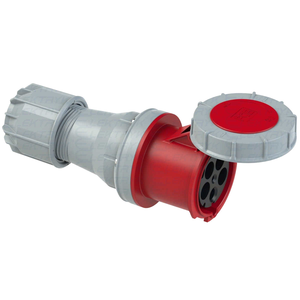 Gniazdo przenośne 125A 5P 400V czerwone IP67 POWER TWIST 245-6