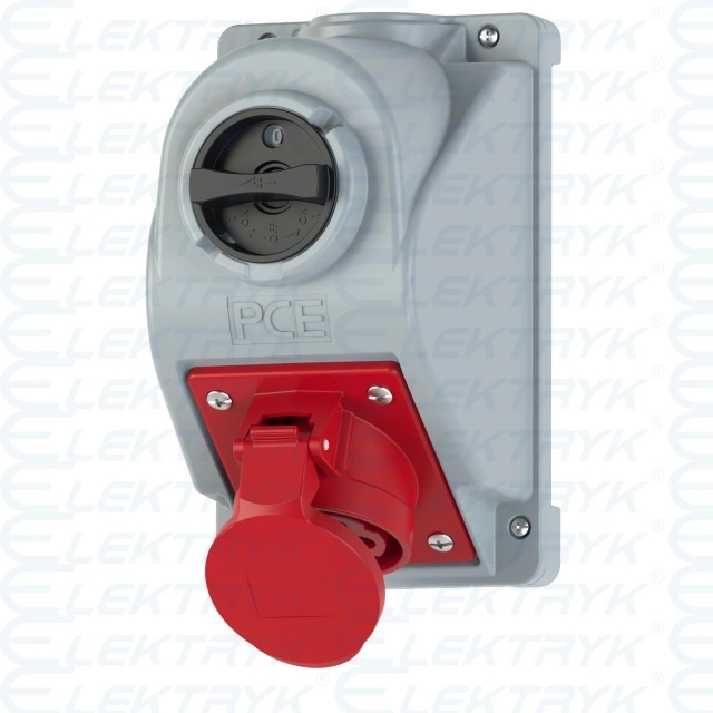 Gniazdo stałe z wyłącznikiem 0-1 16A 5P 400V IP44 COMBOPOL 96061540W
