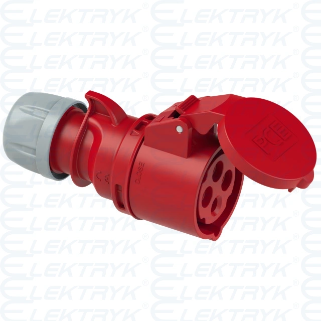 Gniazdo przenośne 32A 4P 400V czerwone IP44 SHARK (32/4)