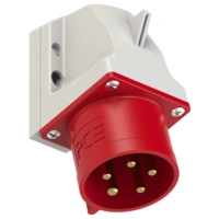 Wtyczka odbiornikowa 32A 5P 400V czerwona IP44 525-6