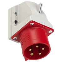 Wtyczka odbiornikowa 32A 5P 400V czerwona IP44 525-6
