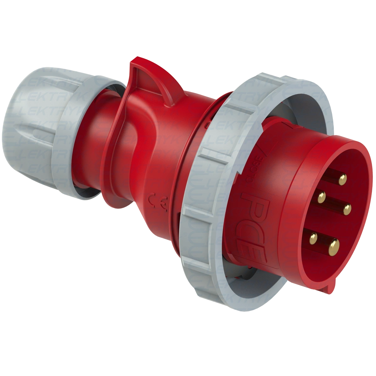 Wtyczka przenośna 16A 5P 400V czerwona IP67 SHARK 0152-6