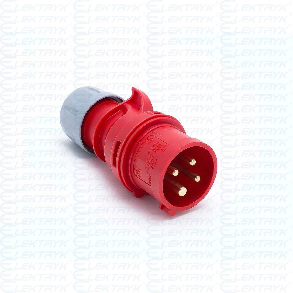 Wtyczka przenośna 16A 4P 400V czerwona IP44 SHARK 014-6
