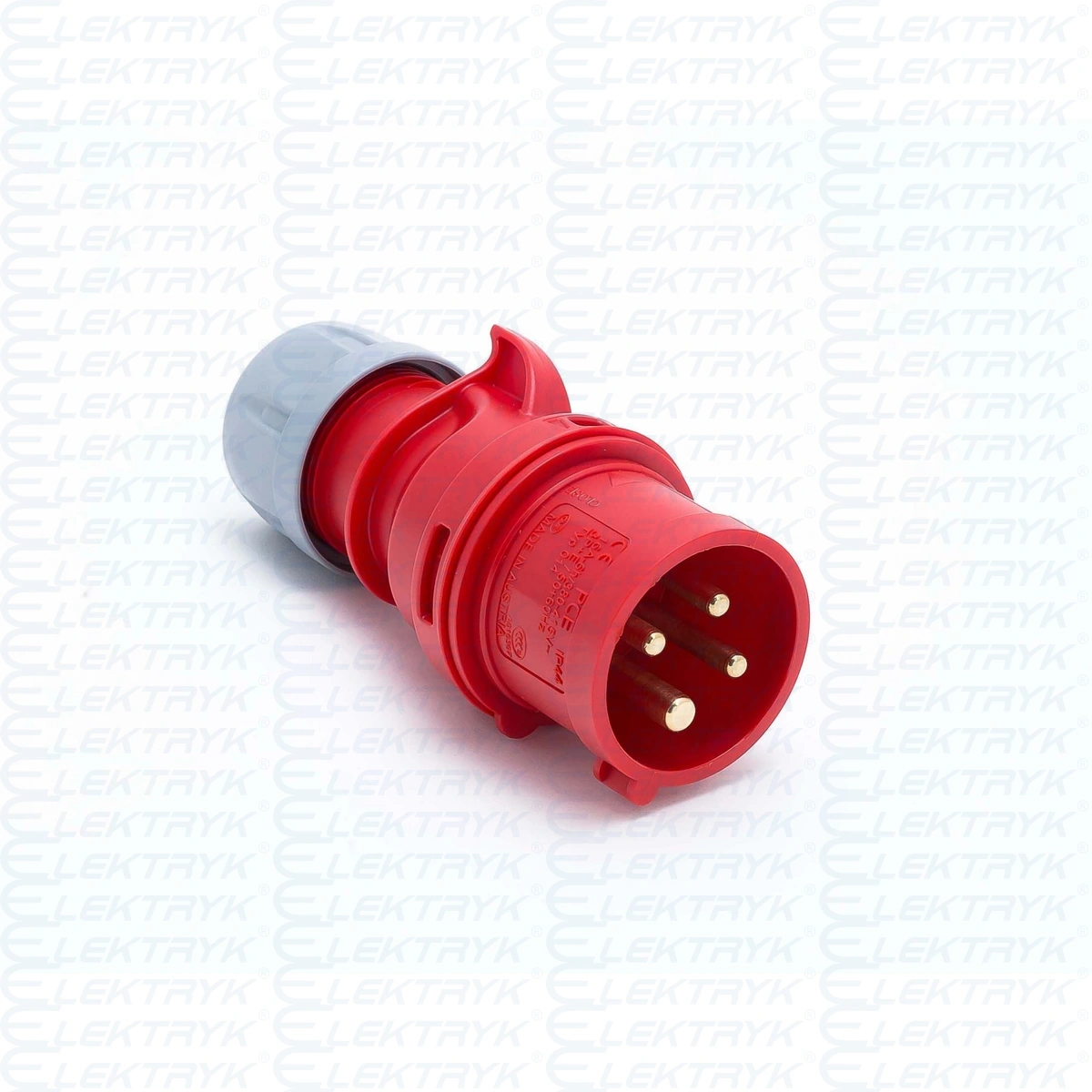 Wtyczka przenośna 16A 4P 400V czerwona IP44 SHARK 014-6