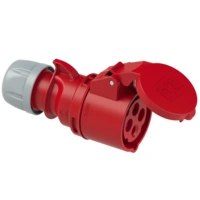 Gniazdo przenośne 16A 4P 400V czerwone IP44 SHARK