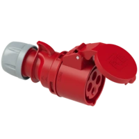 Gniazdo przenośne 16A 4P 400V czerwone IP44 SHARK