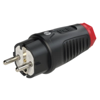 WTYCZKA GUMOWA 16A 230V IP54 UNI SCHUKO TAURUS2 PIERŚCIEŃ CZERWONY