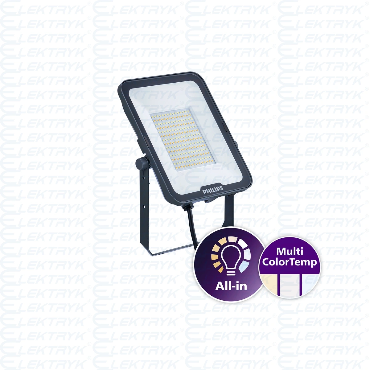Naświetlacz LED Philips 911401875386 70W LED 84 zmiana barwy 830/840/865 BVP167 symetryczny czarny