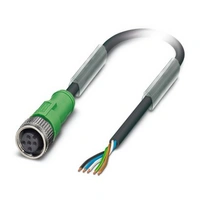 SAC-5P-5,0-PUR/M12FS Przewód przyłączeniowy  M12  PIN: 5  proste  5m  wtyk  60VAC  4A