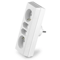 R-472 Rozgałęźnik poczwórny 2x2P+Z + 2x2P/ II, biały GN-472