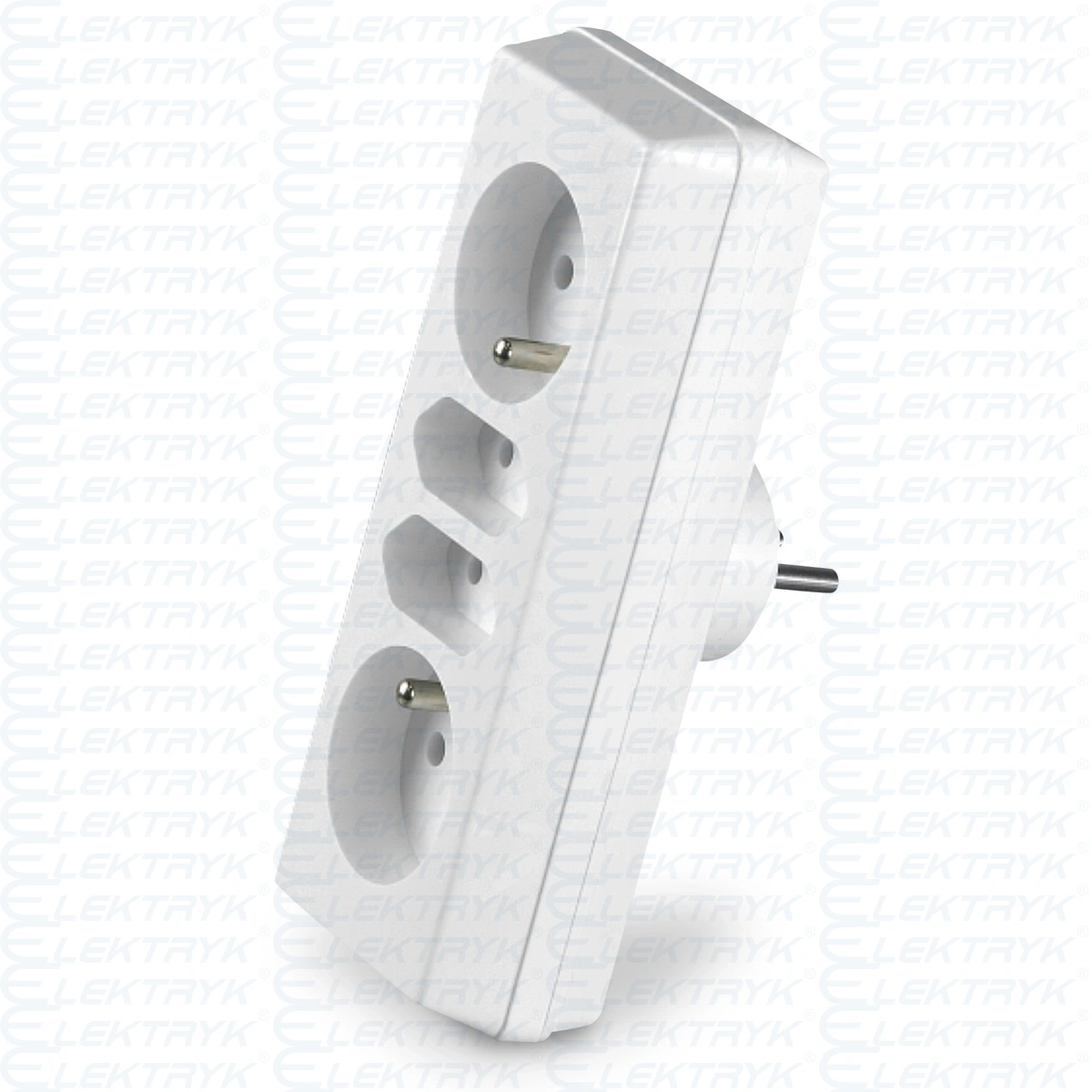R-472 Rozgałęźnik poczwórny 2x2P+Z + 2x2P/ II, biały GN-472