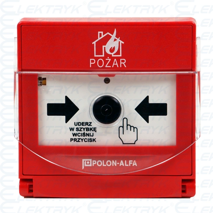 Radiowy, zewnętrzny ręczny ostrzegacz pożarowy (do pracy niezbędny ACR-4001)