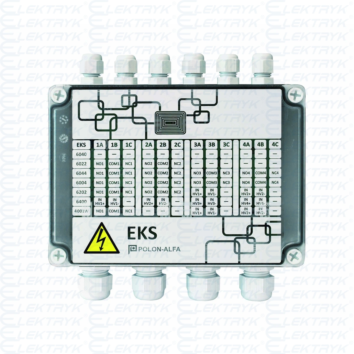 Element kontrolno-sterujący 2 wej 230 V / 2 wyj z izolatorem zwarć (tylko dla linii dozorowych w trybie 6000)