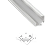 Profil LED PL-NZA-202-BL narożny 202cm biały klosz biały mleczny