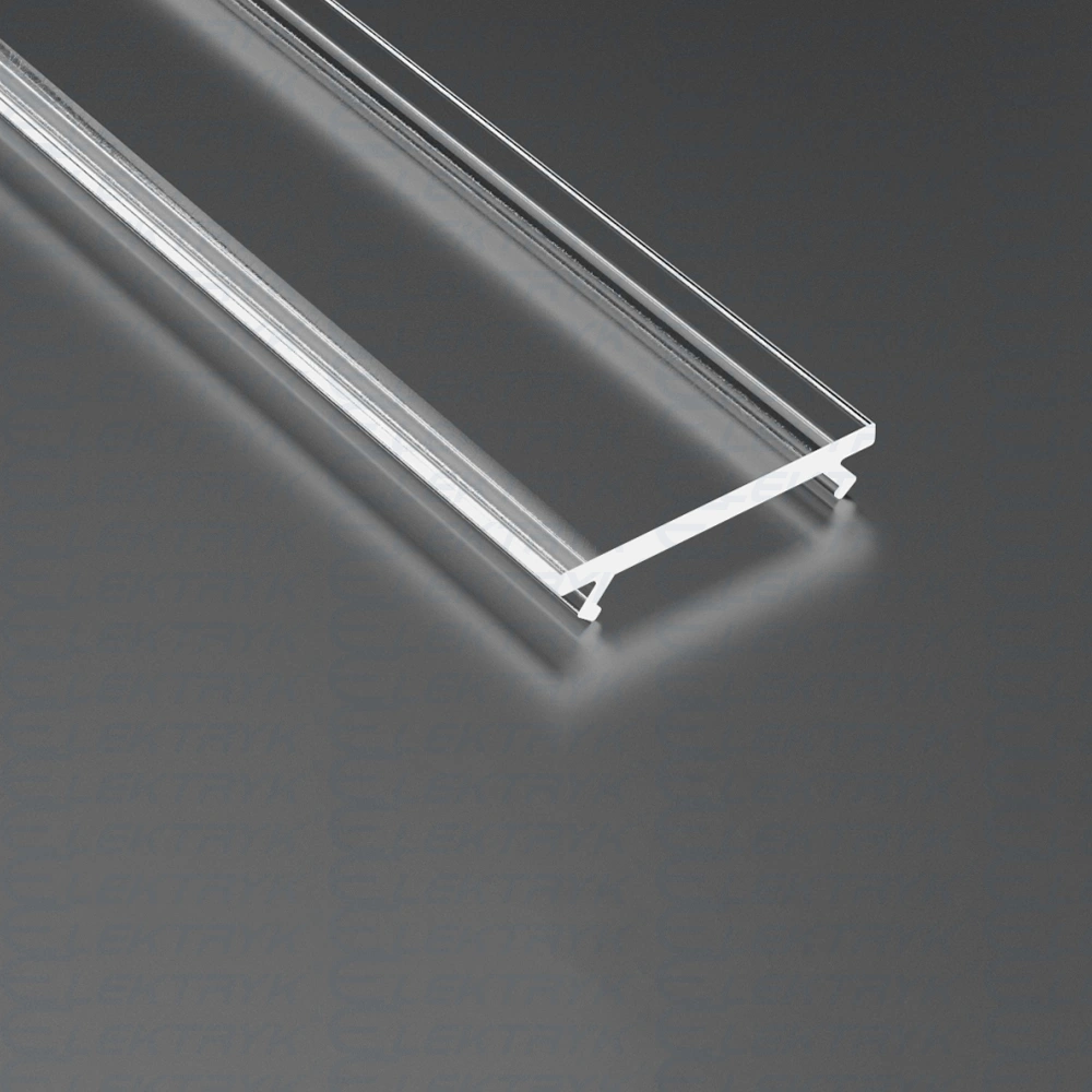 Klosz do profilu LED BASIC wciskany 202cm PVC Transparentny