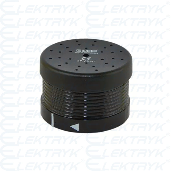 Buzzer do kolumn świetlnych o średnicy 70mm, napięcie zasilania 230V AC lub 24V AC/DC.Natężenie dźwięku 90dB, dźwięk przerywany.  T0-IKM7Z220