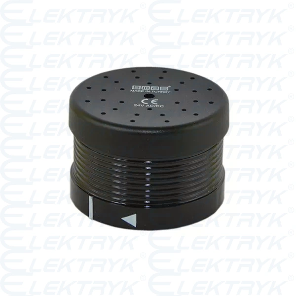 Buzzer do kolumn świetlnych o średnicy 70mm, napięcie zasilania 230V AC lub 24V AC/DC.Natężenie dźwięku 90dB, dźwięk przerywany. T0-IKM7Z220