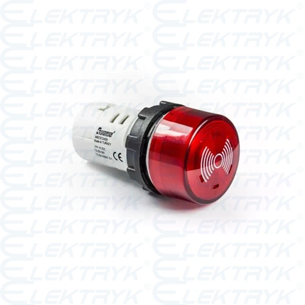 T0-MBZS220SE Buzzer serii MB czerwony podświetlany, monoblok 230VAC 85db