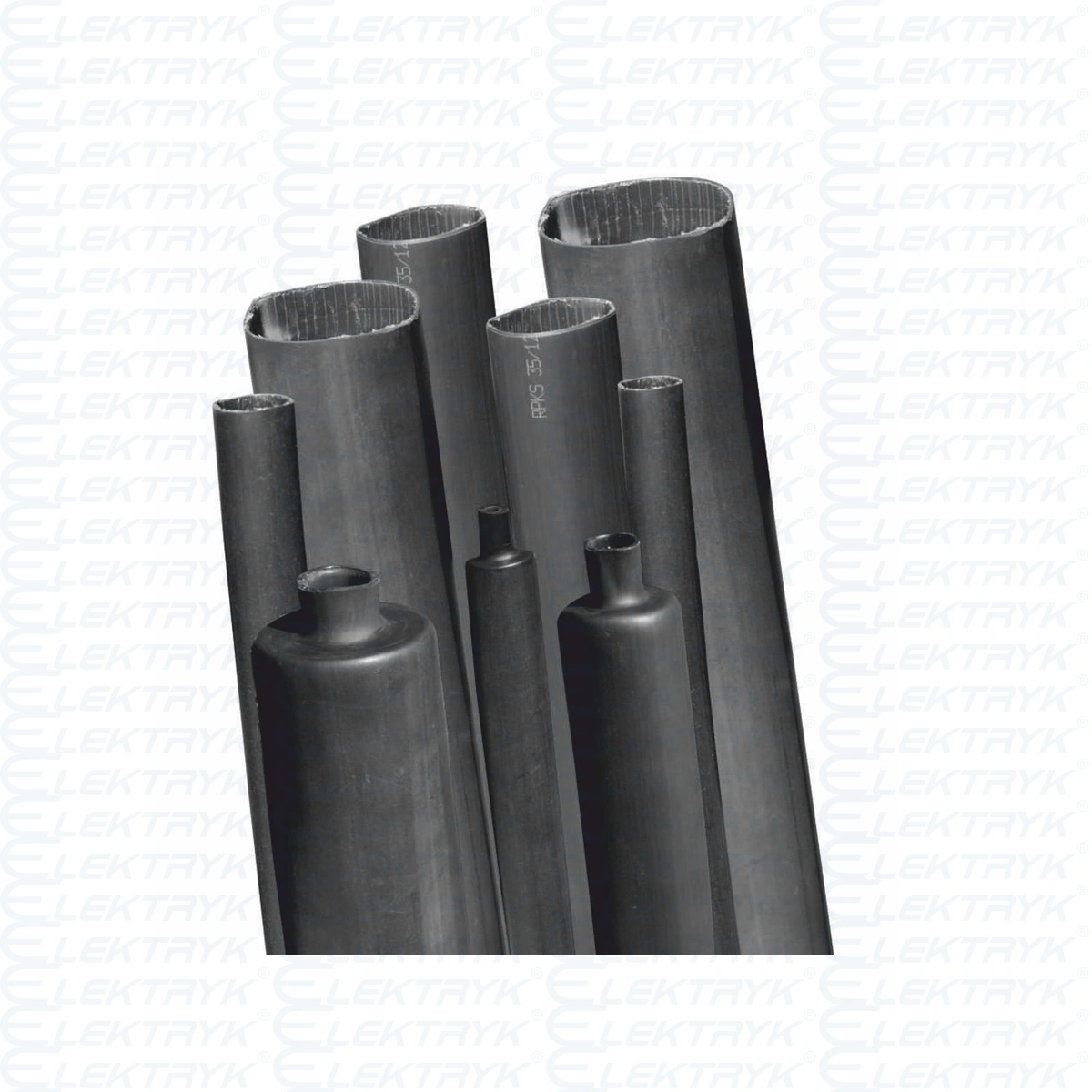 RPKH1 18/6x1-C  Rurka termokurczliwa z klejem Czarna