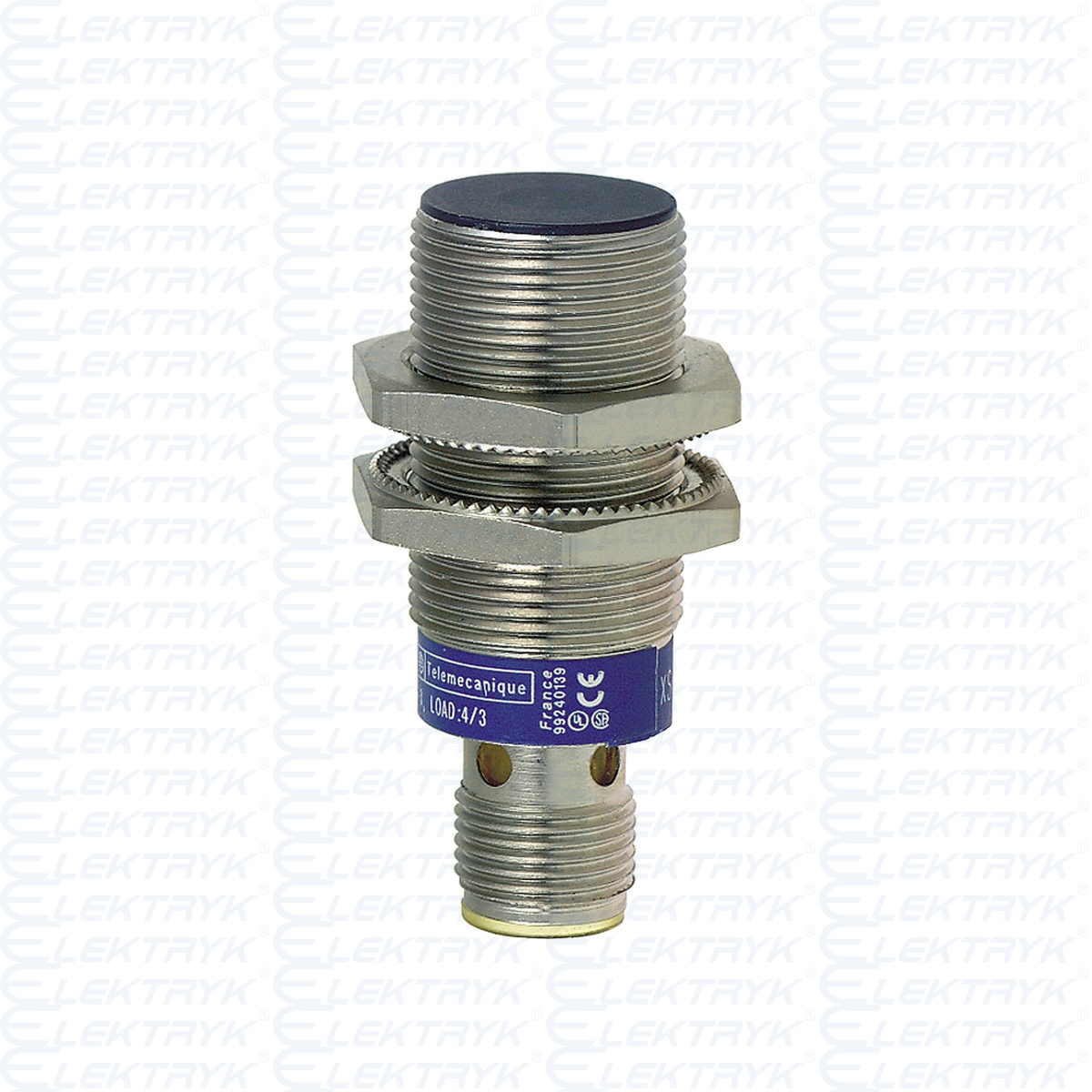 Czujnik induk. XS1 M18, L50mm- mosiądz, Sn10mm- 12-24 V DC, M12