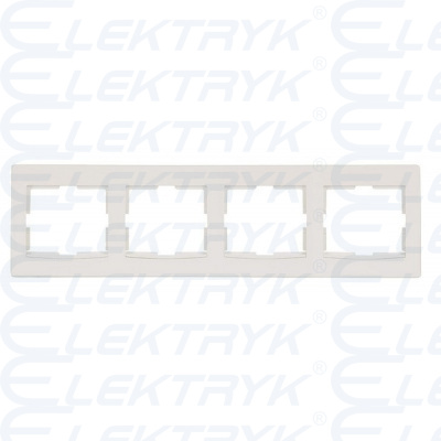 ANYA ramka 4-krotna pozioma kremowa