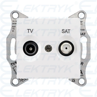 Sedna - Gniazdo TV/SAT końcowe (1dB) biały
