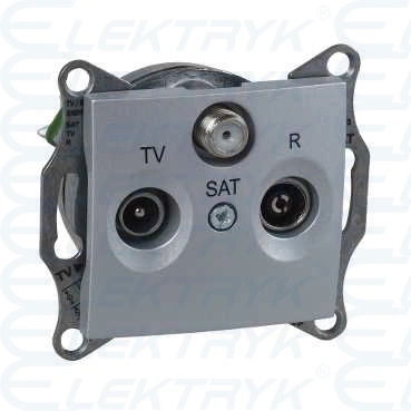 Sedna - Gniazdo R/TV/SAT końcowe (1dB) aluminium