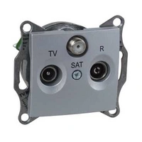 Sedna - Gniazdo R/TV/SAT końcowe (1dB) aluminium