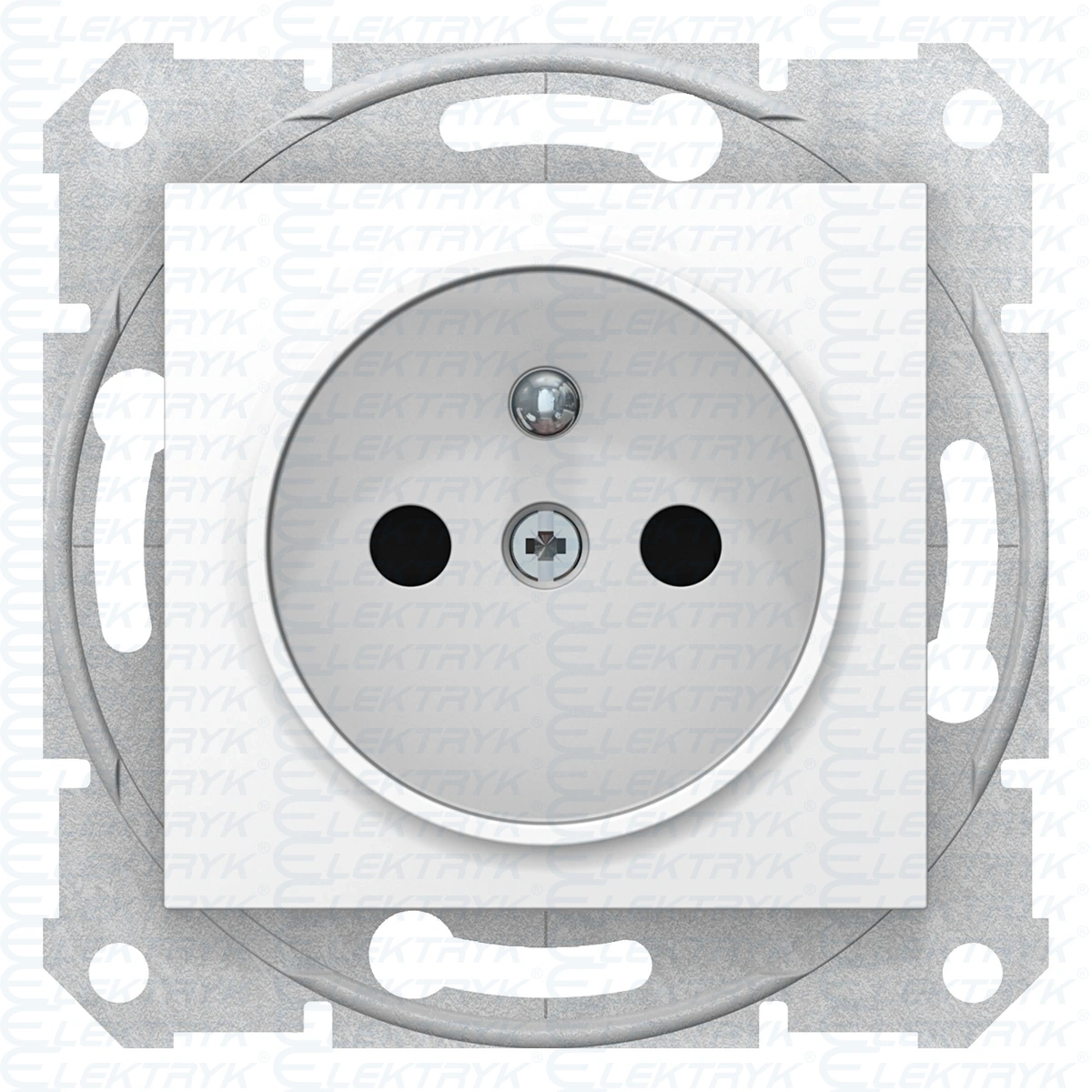 Sedna, Gniazdo pojedyncze 2p+PE z przesłonami biały