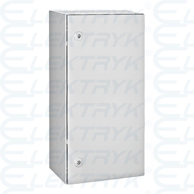 Obudowa naścienna 1-drzwiowa IP66 800x400x300mm RAL7035, zawiera płytę montażową