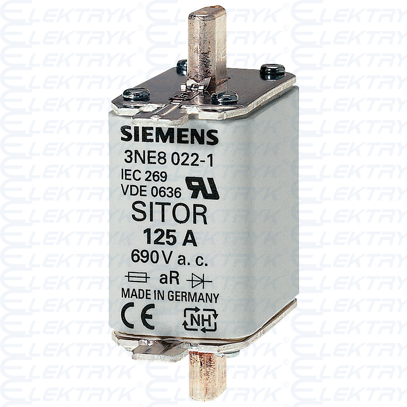 3NE8017-1 BEZPIECZNIK SITOR, GR, 50A, AC 690V (DIN 43620, WLK. 00