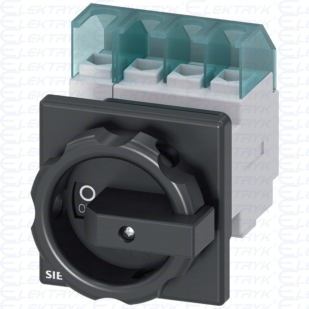 3LD2254-1TL51 4-BIEG. ROZŁĄCZNIK GŁÓWNY / AWARYJNY; MOC: 11,5KW /AC23 A; 9,5KW /AC-3; PRĄD: IU=32A/ AC-21A MONTAŻ TABLICOWY NA OTWÓR CENTRALNY 22,5 MM