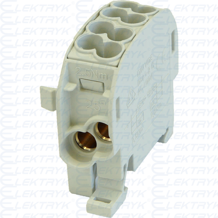 HLAK1p25gr_Blok rozdzielczy 1-potencjałowy_ łączony_szary