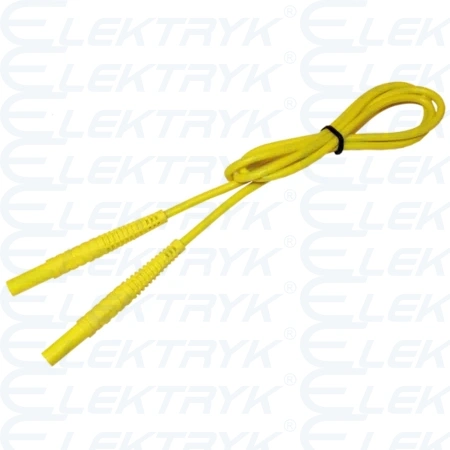 Przewód 1,2m żółty zak. wtykami bananowymi SONEL
