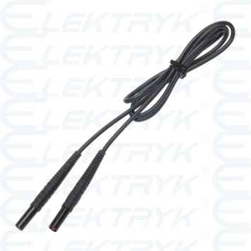 Przewód 1,2m czarny 1 kV (wtyki bananowe)
